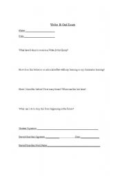 English Worksheet: Write it out essay
