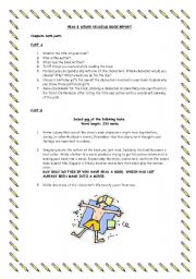 English worksheet: Book Report