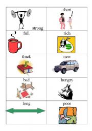 English Worksheet: Adjective flashcards part 1