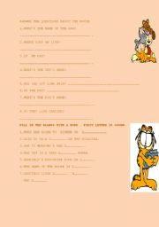 English worksheet: GARFIELD -THE MOVIE