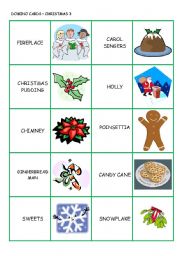 English Worksheet: CHRISTMAS DOMINO CARDS 3/3