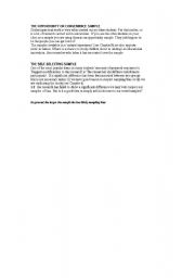 English Worksheet: sampling