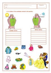 English Worksheet: Clothes