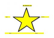 English worksheet: My favourite star