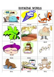 English Worksheet: RHYMING WORDS 5