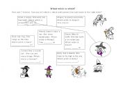 English Worksheet: Which Witch is Which?