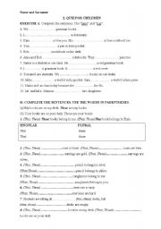 English Worksheet: an exam for young learners