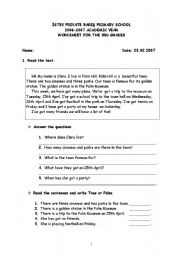 English worksheet: tenses