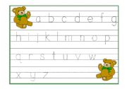 English Worksheet: Alphabet trace for lower case