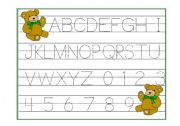 English Worksheet: Alphabet  Trace  Uppercase