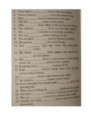 English Worksheet: present simple