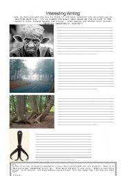 English Worksheet: Creative Writing