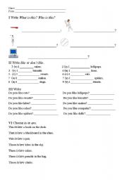 English worksheet: Like/Dont like