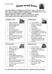 English Worksheet: Home Sweet Home