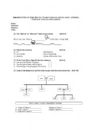 English worksheet: high school exam