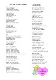 English worksheet: Our Valentine poems