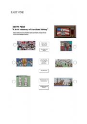 English Worksheet: SOUTH PARK American History PART 1