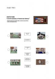 English Worksheet: SOUTH PARK American History PART 2