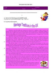 marriage traditions in the UK