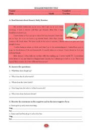 English Worksheet: Daily routine