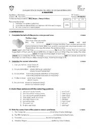 English Worksheet: exam  about passive voice