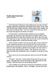 English Worksheet: Christopher Columbus