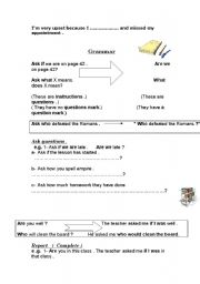 English worksheet: Repoted questions