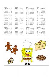 2009 calender with sponge bob