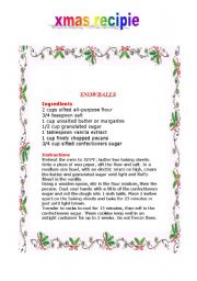 how to make snowballs : a xmas recipie