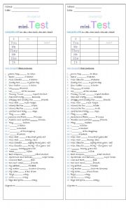 English Worksheet: Test Verb To Be (Present)