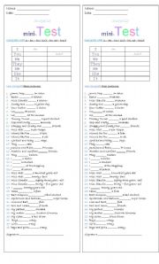 English Worksheet: Test Verb To Be (Present)