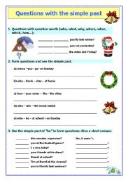 English Worksheet: Questions with the simple past