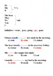 English worksheet: simple present