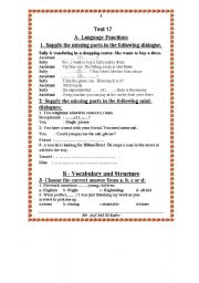 English worksheet: General test for intermediate and advanced Students
