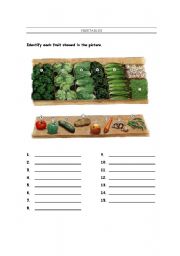 English worksheet: Vegetables