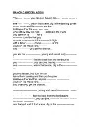 English worksheet: Song Activity- Fun!