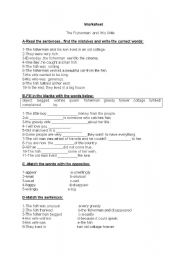 English Worksheet: the fisherman and his wife