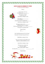 English Worksheet: Santa Claus is coming to town.