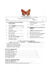 English Worksheet: 7th grade exam