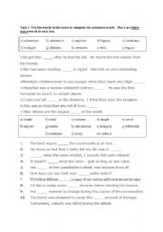 English Worksheet: Test your Vocabulary