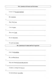 English Worksheet: Wh-questions
