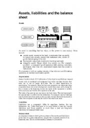 English Worksheet: Balance Sheet