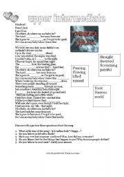 English worksheet: last kiss