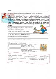 English Worksheet: Describing your house