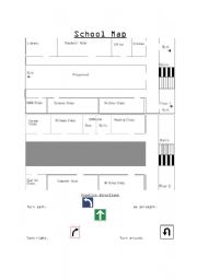 English worksheet: School Map