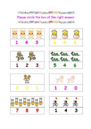 English worksheet: Count & Cirle