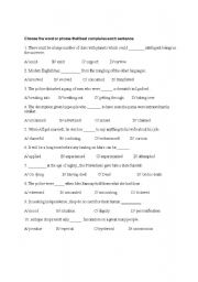 English worksheet: Multichoice