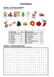 English Worksheet: Christmas vocabulary