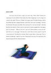 English Worksheet: flying carpet