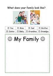 English worksheet: My Family